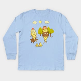 Yummy Back Ride Kids Long Sleeve T-Shirt